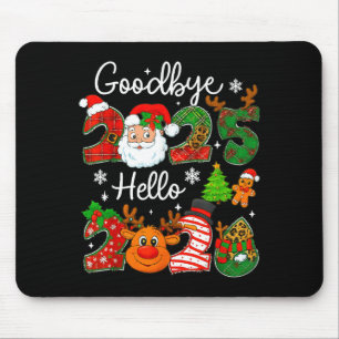 Frohes neues Jahr 2026 Auf Wiedersehen 2025 Hallo Mousepad