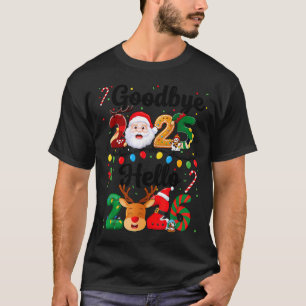 Frohes Neues Jahr 2026 Auf Wiedersehen 2025 Hallo  T-Shirt