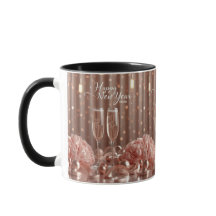 Frohes neues Jahr 2026 Champagner-Lichter-Tasse