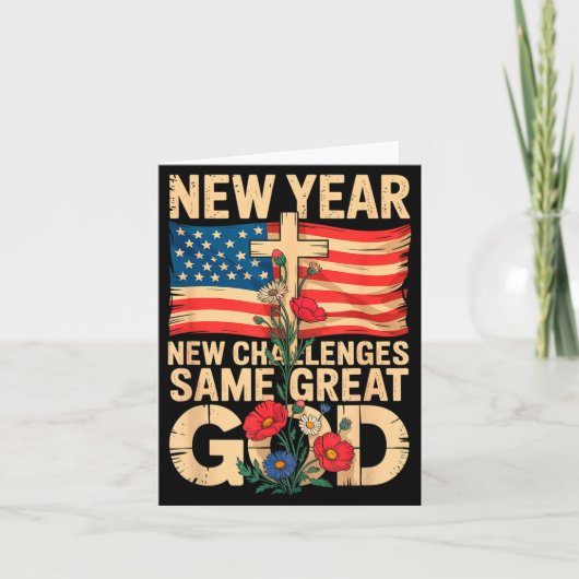Frohes Neues Jahr 2026 Christliche Herausforderung Karte (Vorderseite)