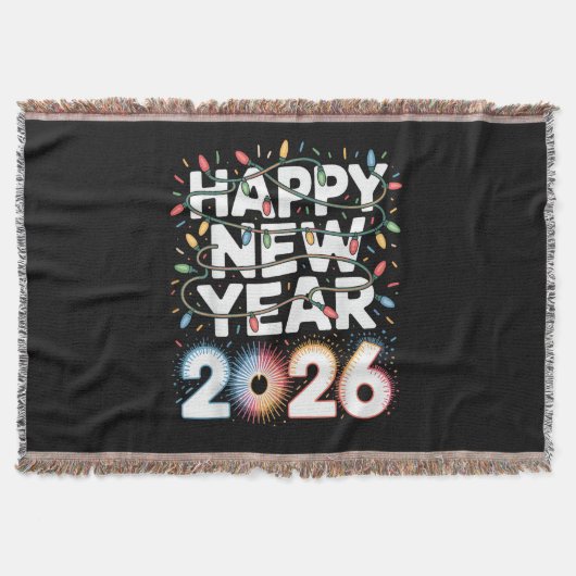 Frohes Neues Jahr 2026 Decke (Vorderseite)