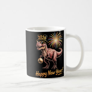 Frohes Neues Jahr 2026 Dinosaurier Lustiger Dino-S Kaffeetasse