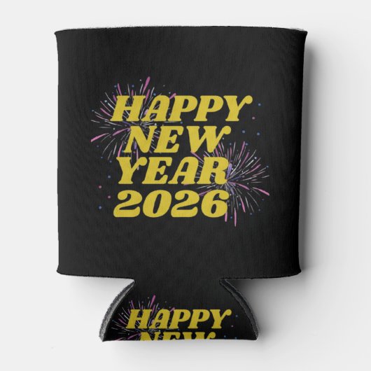 Frohes neues Jahr 2026 Dosenkühler (Vorderseite)