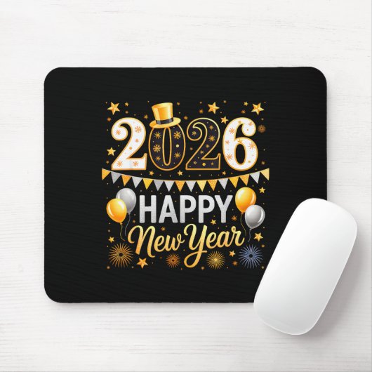 Frohes Neues Jahr 2026 Familie Matching Neujahrsfe Mousepad (Mit Mouse)