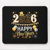 Frohes Neues Jahr 2026 Familie Matching Neujahrsfe Mousepad (Vorne)