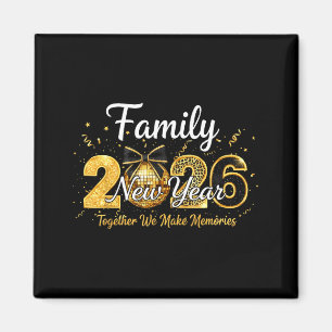 Frohes Neues Jahr 2026 Familie Zusammen Machen Wir Magnet