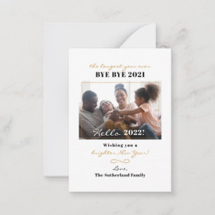 Frohes Neues Jahr 2026 Familienfoto Urlaub Mitteilungskarte