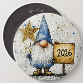 Frohes Neues Jahr, 2026, Feier Button (Vorne & Hinten)