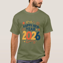 Frohes Neues Jahr 2026 Feier Klassisches T-Shirt