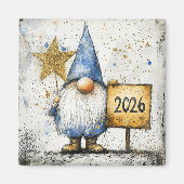 Frohes Neues Jahr, 2026, Feier Magnet (Vorne)