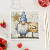 Frohes neues Jahr 2026, Feier Serviette (Beispiel)