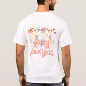 Frohes Neues Jahr 2026 Feier T-Shirt (Rückseite)