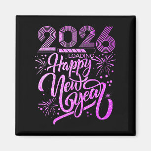 Frohes neues Jahr 2026 Feuerwerk Party Premium Magnet