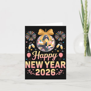 Frohes Neues Jahr 2026 Feuerwerk Silvesterparty Karte