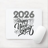 Frohes neues Jahr 2026 Feuerwerkskörper Mousepad (Mit Mouse)