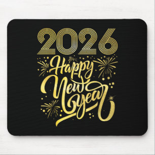 Frohes neues Jahr 2026 Feuerwerkskörper Mousepad
