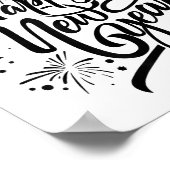 Frohes neues Jahr 2026 Feuerwerkskörper Poster (Ecke)