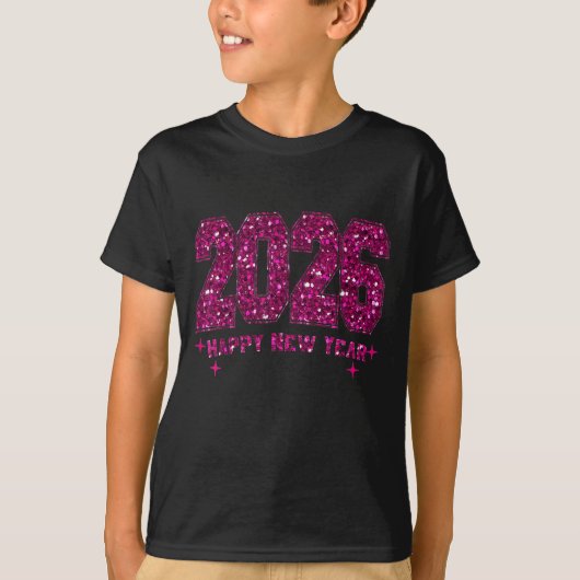 Frohes neues Jahr 2026 Fireworks Party Eve Family T-Shirt (Vorderseite)