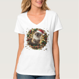 Frohes neues Jahr 2026 – Fluffige siamesische Katz T-Shirt