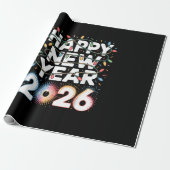 Frohes Neues Jahr 2026 Geschenkpapier (Ungerollt)