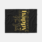 Frohes neues Jahr 2026 Gold Party Eve Family Weihn Fleecedecke (Vorderseite (Horizontal))
