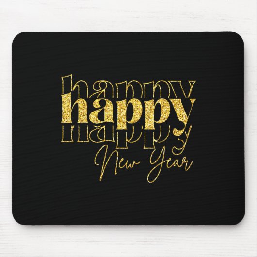 Frohes neues Jahr 2026 Gold Party Eve Family Weihn Mousepad (Vorne)