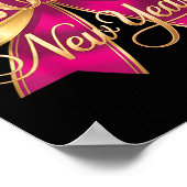 Frohes neues Jahr 2026 Gold Party Eve Family Weihn Poster (Ecke)