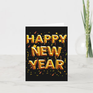 Frohes neues Jahr 2026 Gold Spaß Festlich Lustige  Karte