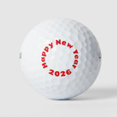 Frohes Neues Jahr 2026 Golfbälle (Vorderseite)