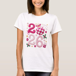 Frohes Neues Jahr 2026, Häkelgarn T-Shirt