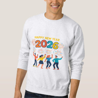 Frohes Neues Jahr 2026 Herren-Feiertags-Sweatshirt Sweatshirt