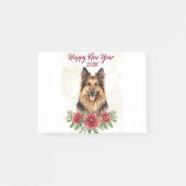 Frohes Neues Jahr 2026 Hunde Kinder Poster Post-it Klebezettel (Vorderseite)