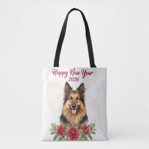 Frohes Neues Jahr 2026 Hunde Liebhaber-Tasche Tasche
