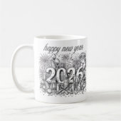 Frohes neues Jahr 2026 Kaffeetasse (Links)