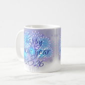 Frohes neues Jahr 2026 Kaffeetasse (Vorderseite Links)