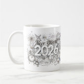 Frohes neues Jahr 2026 Kaffeetasse (Links)