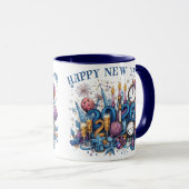 Frohes neues Jahr 2026 Kaffeetasse (VorderseiteRechts)