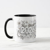 Frohes neues Jahr 2026 Kaffeetasse (Links)