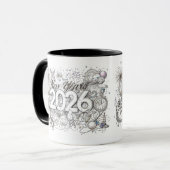 Frohes neues Jahr 2026 Kaffeetasse (Vorderseite Links)