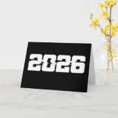 Frohes neues Jahr 2026 Karte (Gelbe Blume)