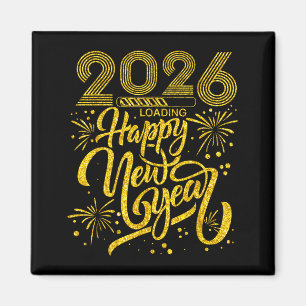Frohes neues Jahr 2026 Lustige Silvesterparty Männ Magnet