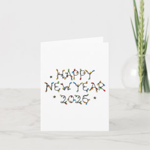 Frohes neues Jahr 2026 Minimalistisches Design Feiertagskarte