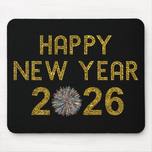 Frohes Neues Jahr 2026 Mousepad (Vorne)