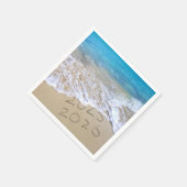 Frohes Neues Jahr 2026 Ocean Beach Serviette (Ecke)