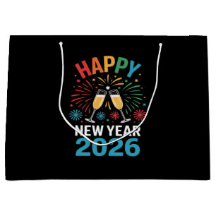 Frohes neues Jahr 2026 Party Lustig Silvester 2026 Große Geschenktüte
