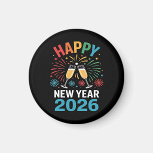 Frohes neues Jahr 2026 Party Lustiger Silvester 20 Magnet