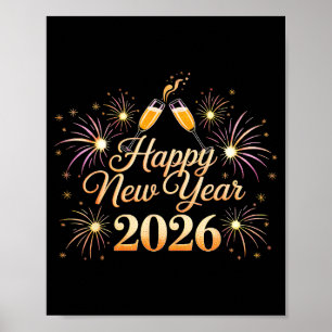 Frohes neues Jahr 2026 Party Poster