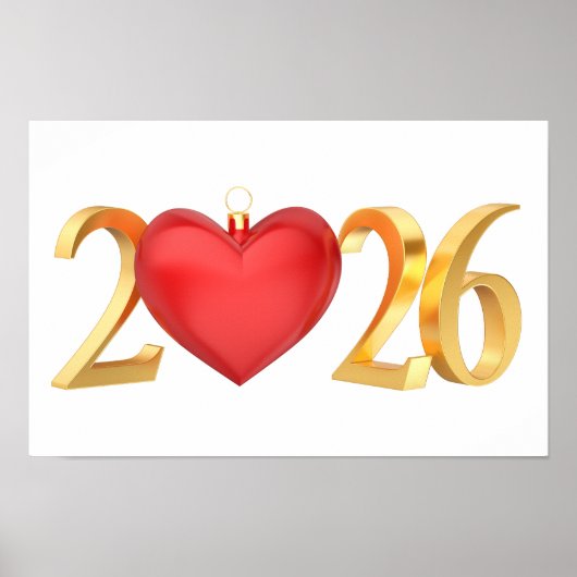 Frohes Neues Jahr 2026 Poster (Vorne)