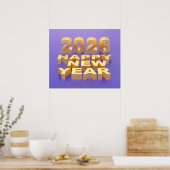 Frohes Neues Jahr 2026 Poster (Küche)