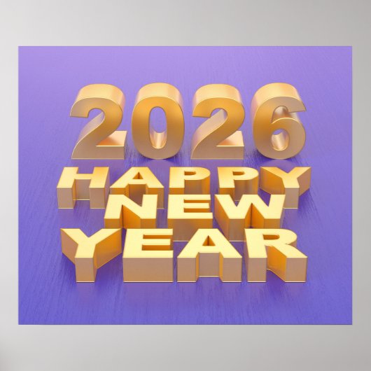 Frohes Neues Jahr 2026 Poster (Vorne)